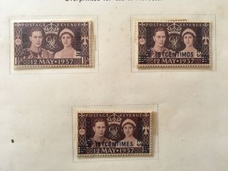 Stamps - Overprint for use in Morocco/Tangier - Coronation of King George V