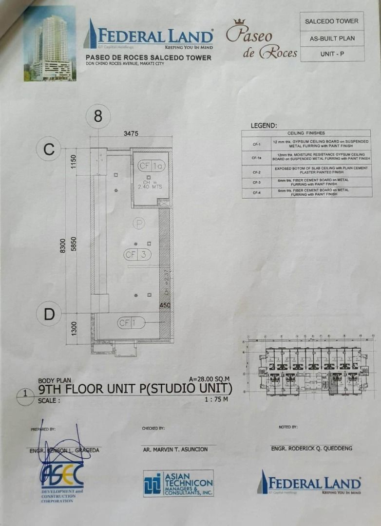Studio Unit with Parking FOR SALE at Paseo De Roces Legazpi Makati