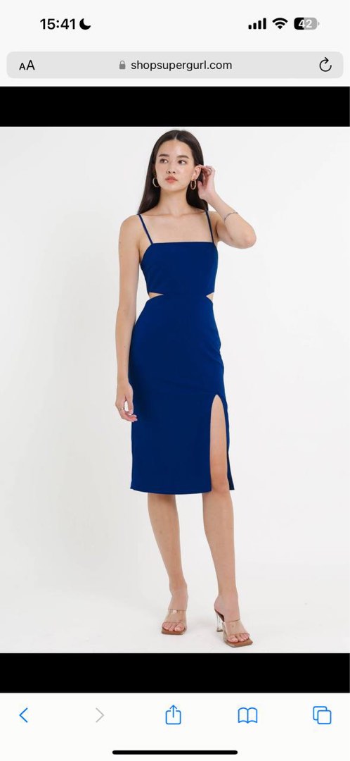 SUPERGURL CLAUDIA CUT OUT DRESS COBALT BLUE M Women s Fashion Dresses Sets Dresses on Carousell
