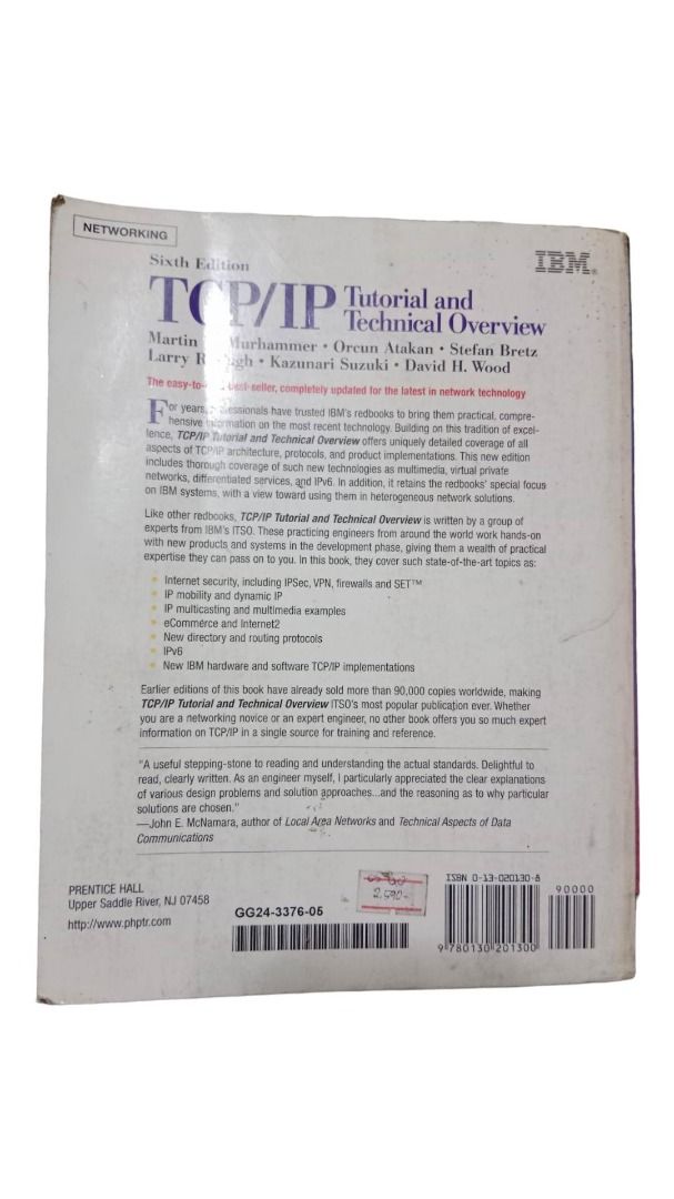 TCP/IP TUTORIAL AND TECHNICAL OVERVIEW BOOK, Hobbies & Toys, Books ... image.