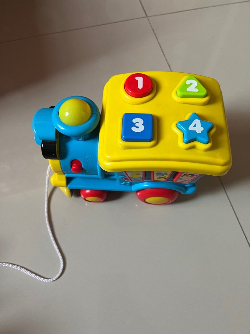 Toys (Category: Infant Playtime) located in Batangas. Submitted by zhyee (Listing ID 1228141824, Image 3). Description: Take all for 2,000 2 Leap Frog 2 Fisher Price Stackers 1 Fisher Price Blocks 1 Baby Mickey Train 1 clip bed/stroller hanging rattle 1 Lamaze rattle toy Meet up: Sto Tomas Batangas Gcash payment.