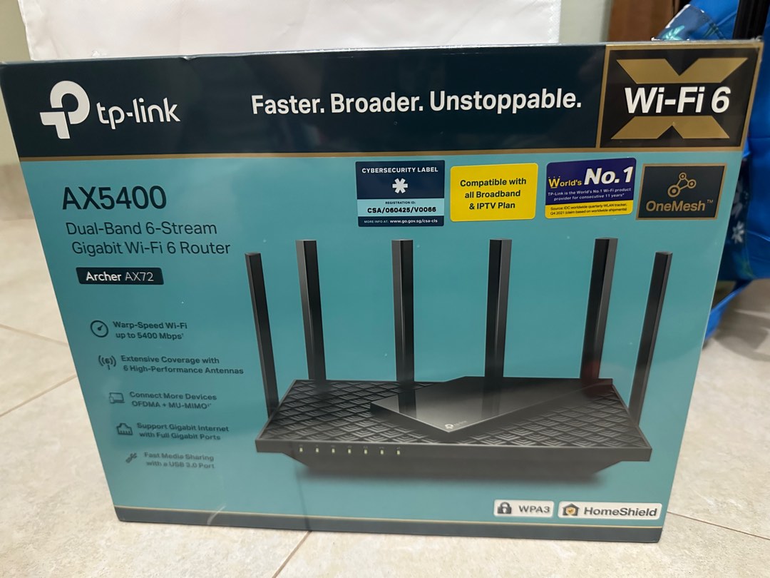 TP Link AX72 Router Cheap!!!, Computers & Tech, Parts & Accessories ...