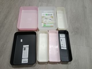 Tray storage or socket plug or pink dustbin or remote controller storage