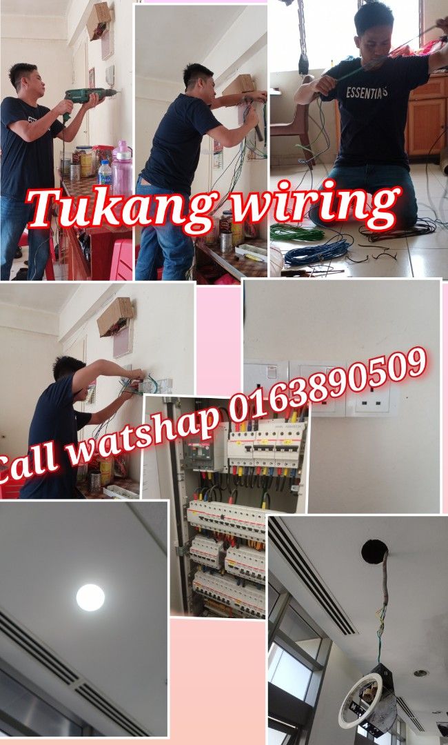Pendawaian elektrik,DB,plug,lampu dan lain2,area Kuala lumpur,pantai