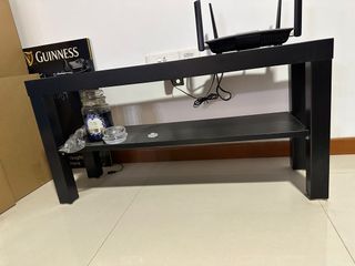 TV bench, black, 90x26x45 cm