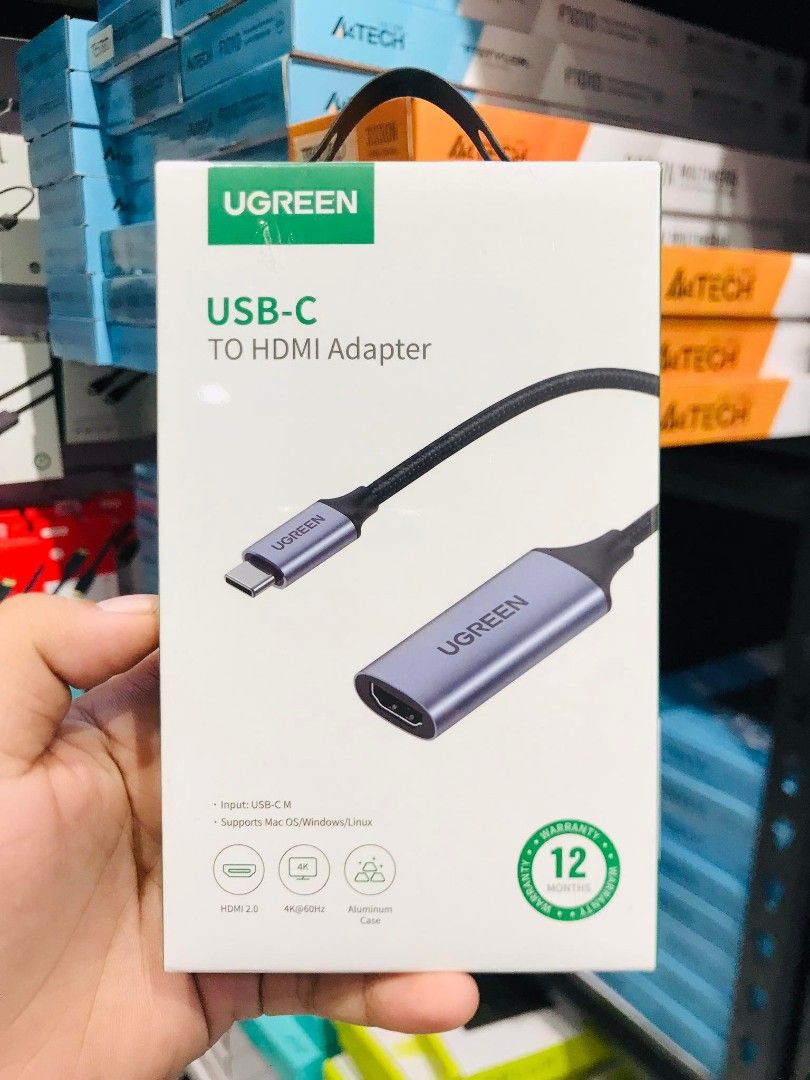 ⚡UGREEN USBC to HDMI 2.0 Adapter 4K 60Hz 10cm CM297 70444, Computers