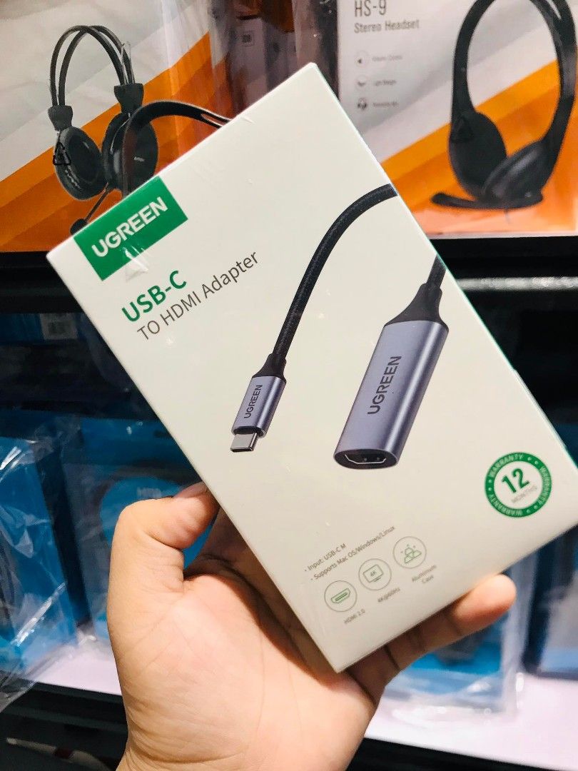⚡UGREEN USBC to HDMI 2.0 Adapter 4K 60Hz 10cm CM297 70444, Computers