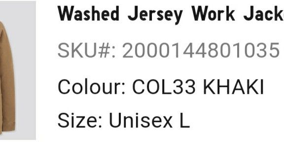 Washed jersey work jacket uniqlo hot sale