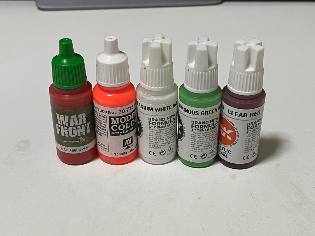 Various Acrylic Hobby Paints, Hobbies & Toys, Stationery & Craft, Craft