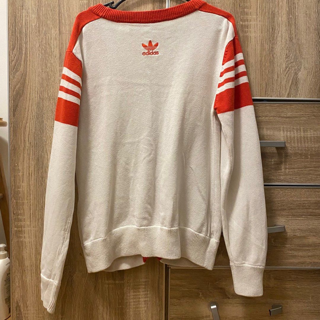 adidas white cardigan