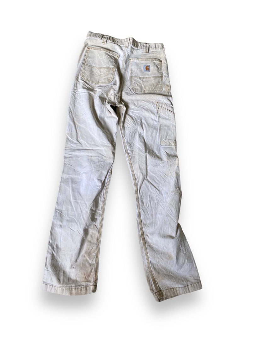 Vintage Carhartt White Cargos Authentic, Men's Fashion, Bottoms, Jeans ...