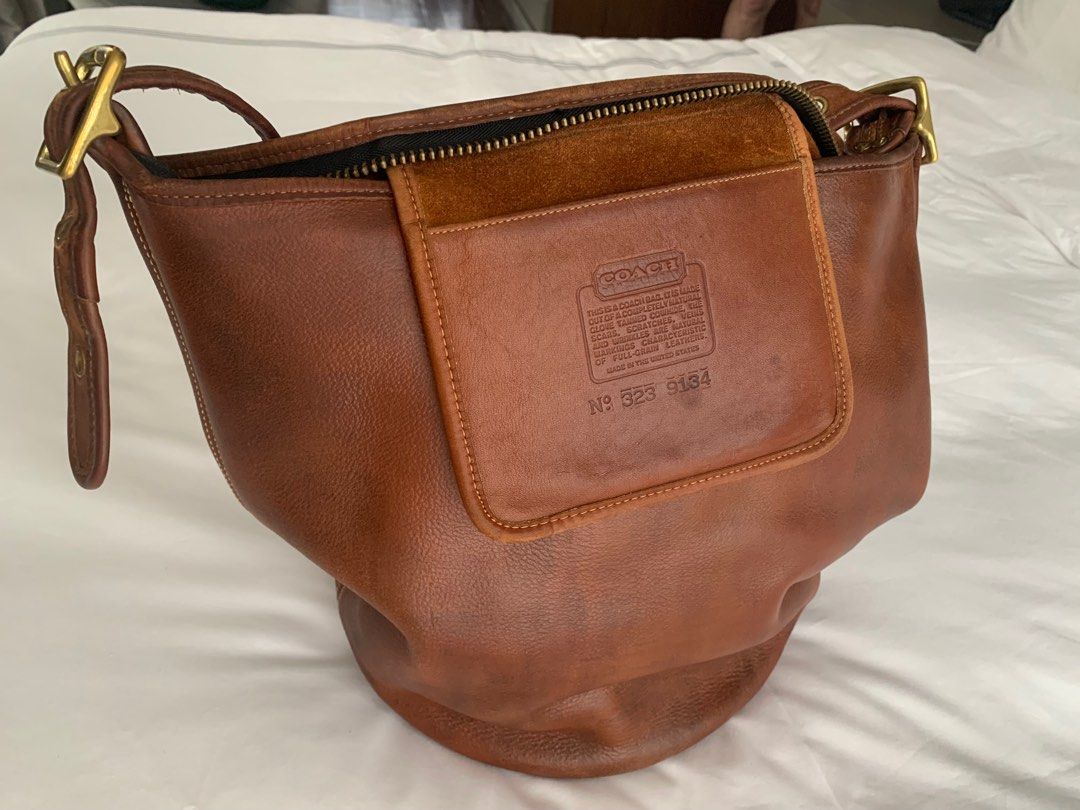 Vintage Coach 1990's Brown Crossbody Bag Style 9134 With 