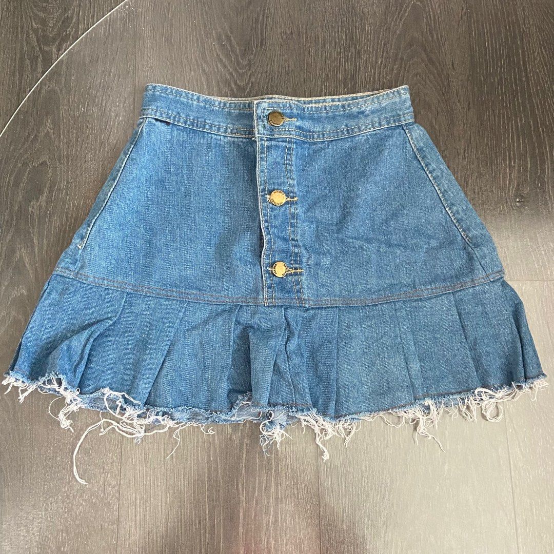 Y2K Coquette Vintage Denim Skirt
