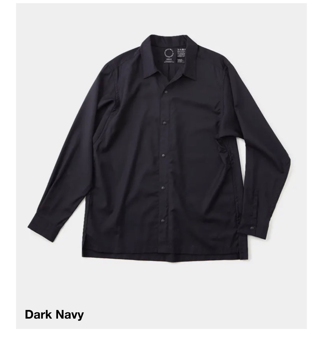 Yamatomichi merino shirt dark navy men, 運動產品, 行山及露營 