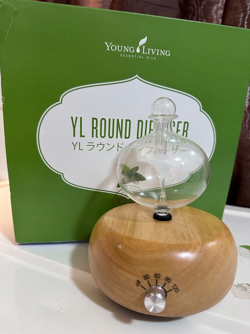 Young living YL Round diffuser 圓木擴香機無水擴香機