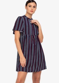 Zalora Work dress (Stripes, L)