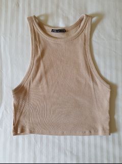 1,000+ affordable zara ribbed crop top For Sale, Sleeveless