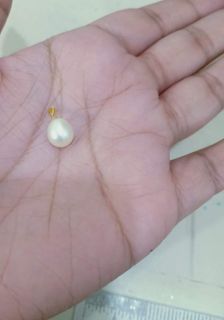 18K Saudi Gold Pearl Pendant