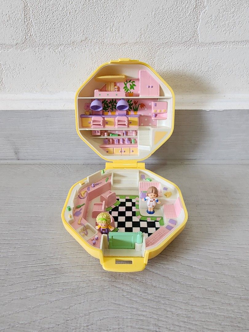 POLLY POCKET HAIR SALON 1990 COMPLET 2 figurines 100 POLLY POCKET HAIR SALON 1990 COMPLET 2 figurines 100