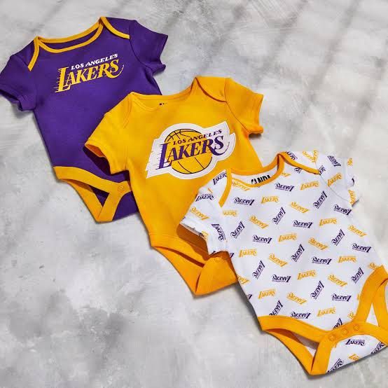 3 6 months NBA Baby by Primark Los Angeles Lakers Onesies set of
