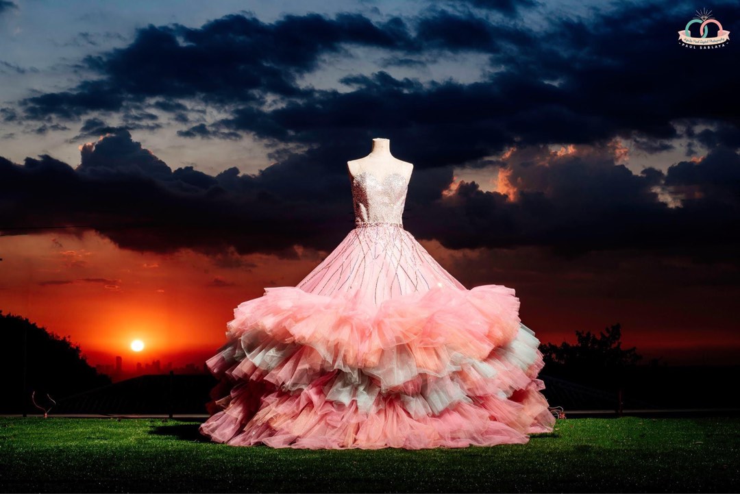 The Candy Crush - 100% Silk cocktail gown