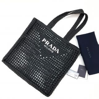 65折代購 原價$17300 Prada品牌標誌拉菲草手提袋 Prada Raffia tote bag  2VG1052A2TF0002