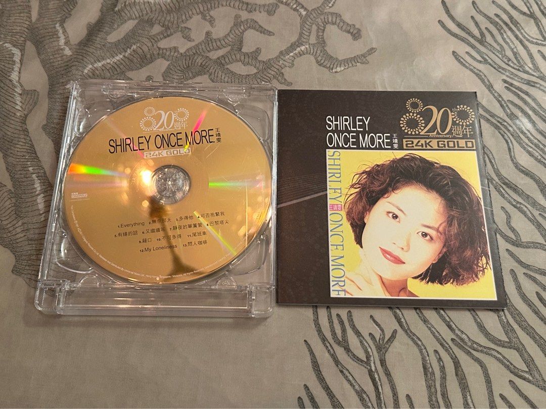 王菲王靖雯Shirley Once More 24K Gold 有編號CD, 興趣及遊戲, 音樂