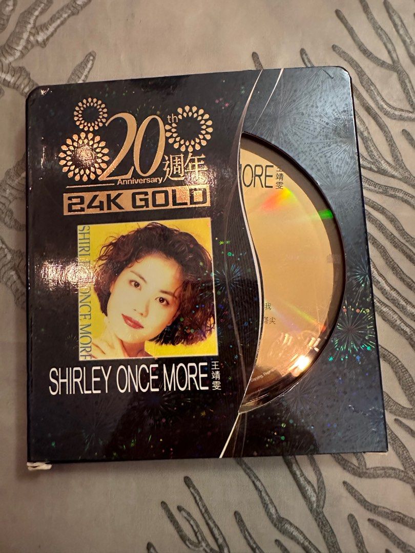 王菲王靖雯Shirley Once More 24K Gold 有編號CD, 興趣及遊戲, 音樂