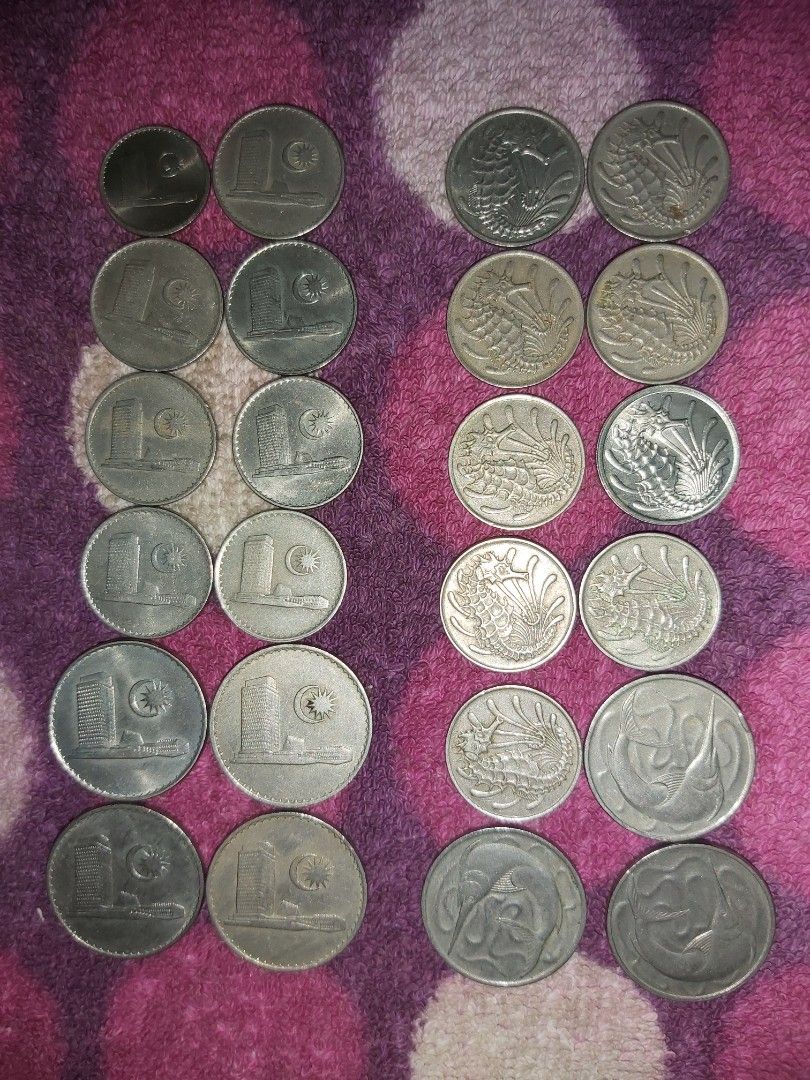 星加坡新加坡Singapore 10cents 20cents 馬來西亞Malaysia 5sen