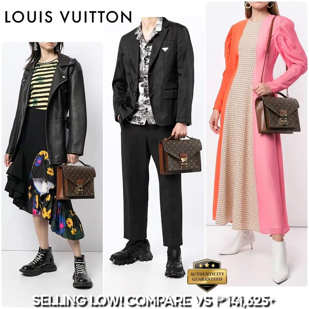 Authentic Louis Vuitton Classic Monogram Canvas Monceau 28 Bag – Italy  Station