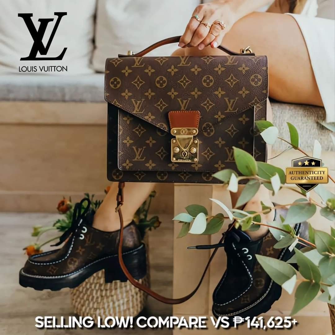 Authentic Louis Vuitton Monogram Monceau 2Way Shoulder Hand Bag M51185 LV  2540F