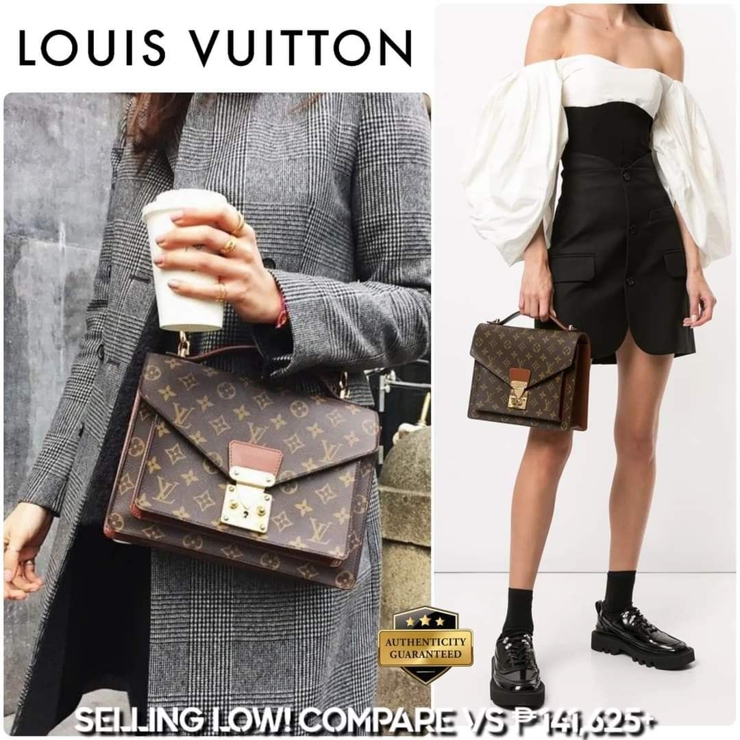 Authentic Louis Vuitton Classic Monogram Canvas Monceau 28 Bag – Italy  Station