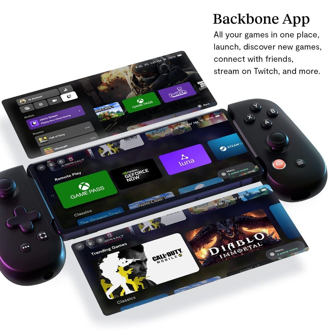 🎮 Backbone One Android Mobile Gaming Controller for Android - Turn Your  Phone into a Gaming Console - Play Xbox, Steam, COD Mobile, Diablo,  Minecraft & More, Video Gaming, Gaming Accessories, Controllers on Carousell