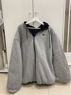 adidas古著鋪面雙面穿厚外套