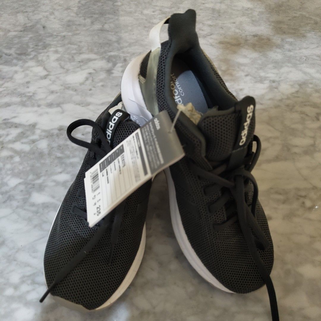 mens black leather adidas trainers