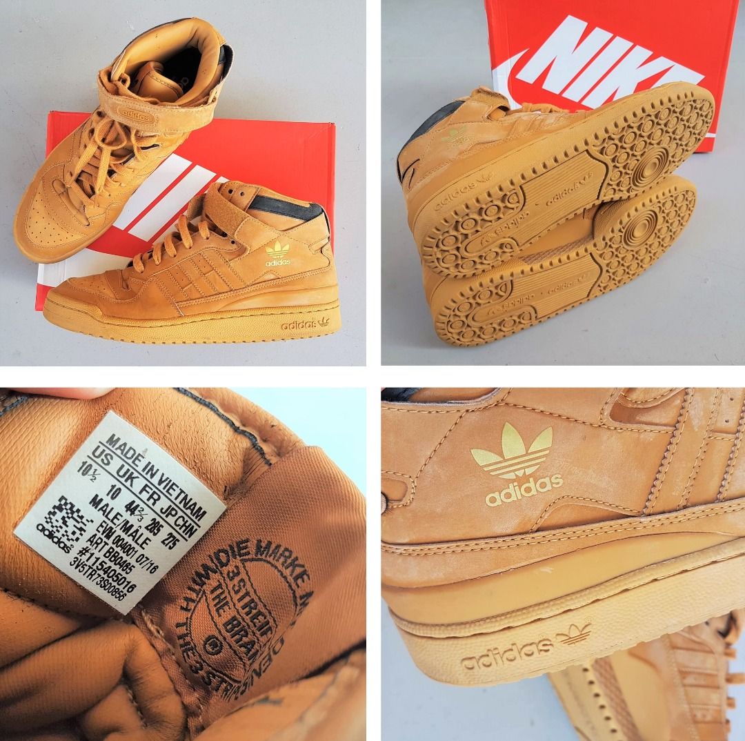 Adidas Fashion Sneakers GERMANY US 10.5 UK 10 Euro 44 2 3 Adidas Originals Forum Mid Wheat Colour High Performance Court Shoes Active