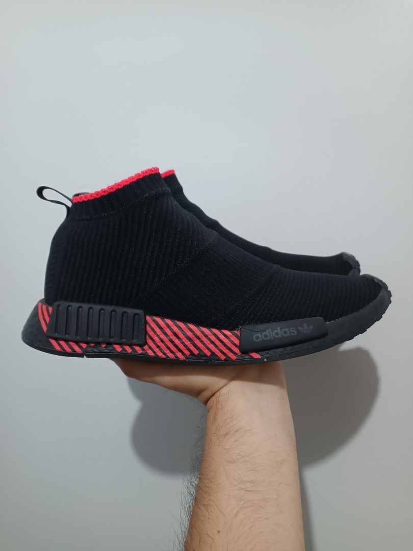 Adidas nmd cs1 pk core black shop shock red
