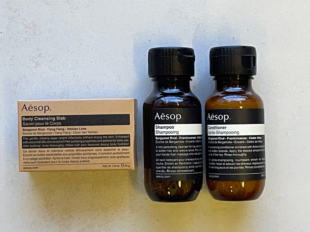 Aesop shower kit soap, shampoo & conditioner, Beauty & Personal Care