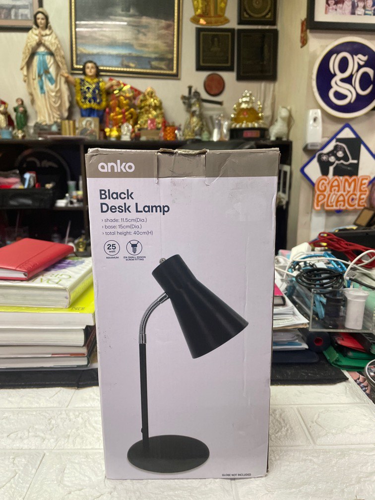 Anko Black Desk Lamp, Furniture & Home Living, Lighting & Fans