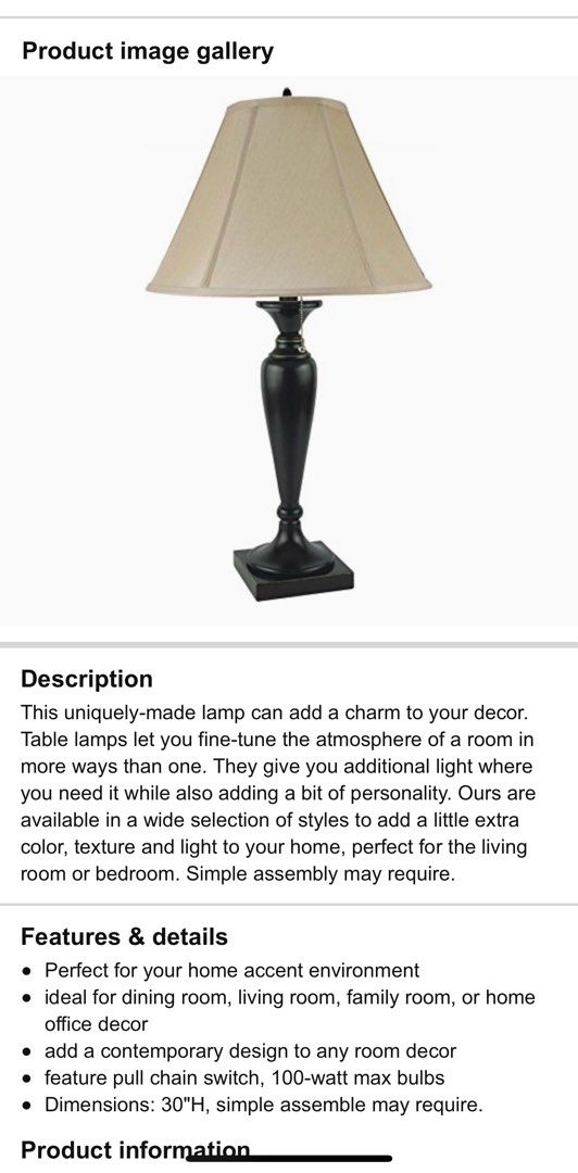 Antique Base Table Lampshade on Carousell