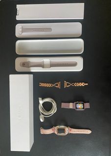 Apple Watch Series 1, 38MM, Rose Gold, With Charger, Box, Extra Straps