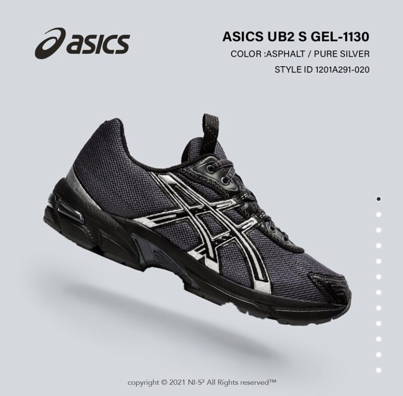 Asics UB2-S GEL-1130 黑銀 kiko聯名款#23吃土季