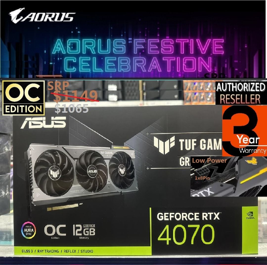 Retailer confirms ASUS GeForce RTX 4070 SUPER TUF Gaming series 