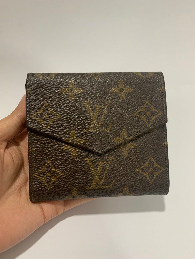 Louis Vuitton Monogram LV French Purse Snap Wallet Card Holder Brown