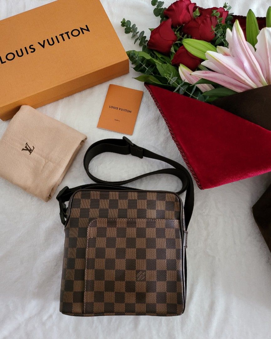 LOUIS VUITTON N41442 Damier Olaf PM Pochette Shoulder Bag DamierCanvas Brown