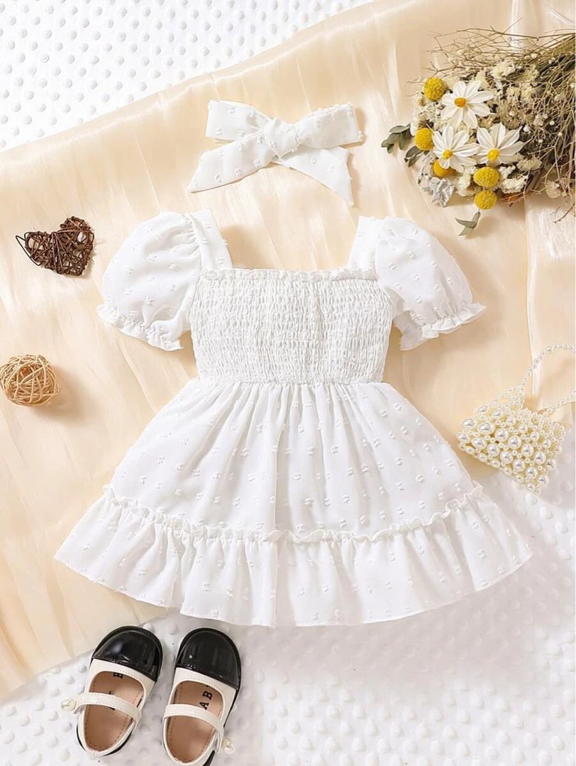 White cotton outlet baby dress