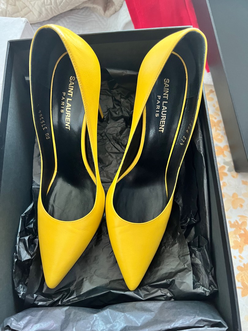 Beautiful yellow YSL high heels