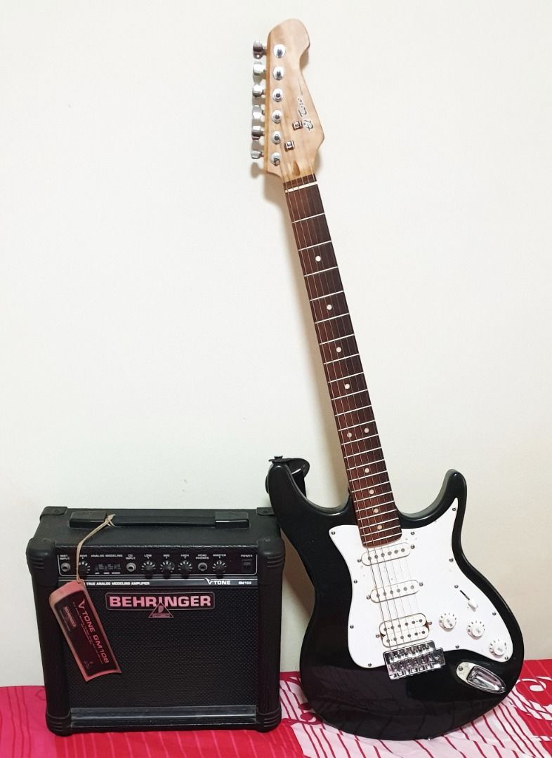 BEHRINGER electric guitar and analog amplifier pack, Hobbies & Toys