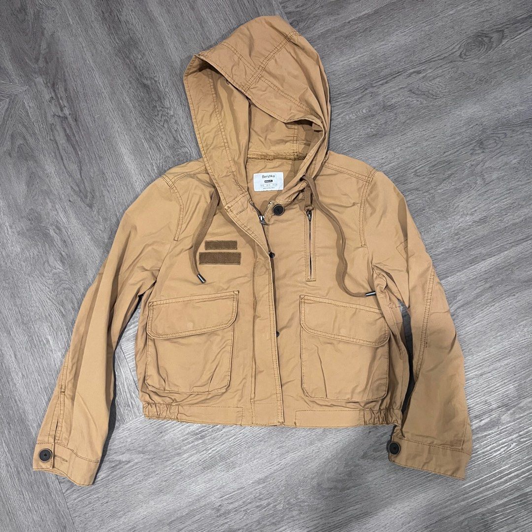 Bershka khaki jacket clearance