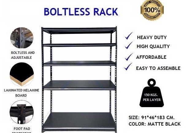 BLACK BOLTLESS RACK on Carousell